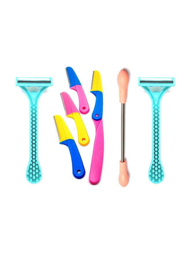 OUT OF BOX 7-Piece Eyebrow Facial Hair Removal Tweezer Multicolour - Image 1