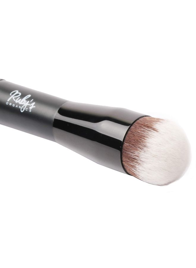 Ruby's Organics Dual Ended Foundation Makeup Brush Black/Brown  - Image 3