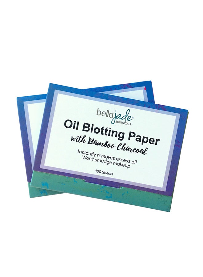 Bella Jade 200-Piece Oil Blotting Paper With Bamboo Charcoal Green - Image 1