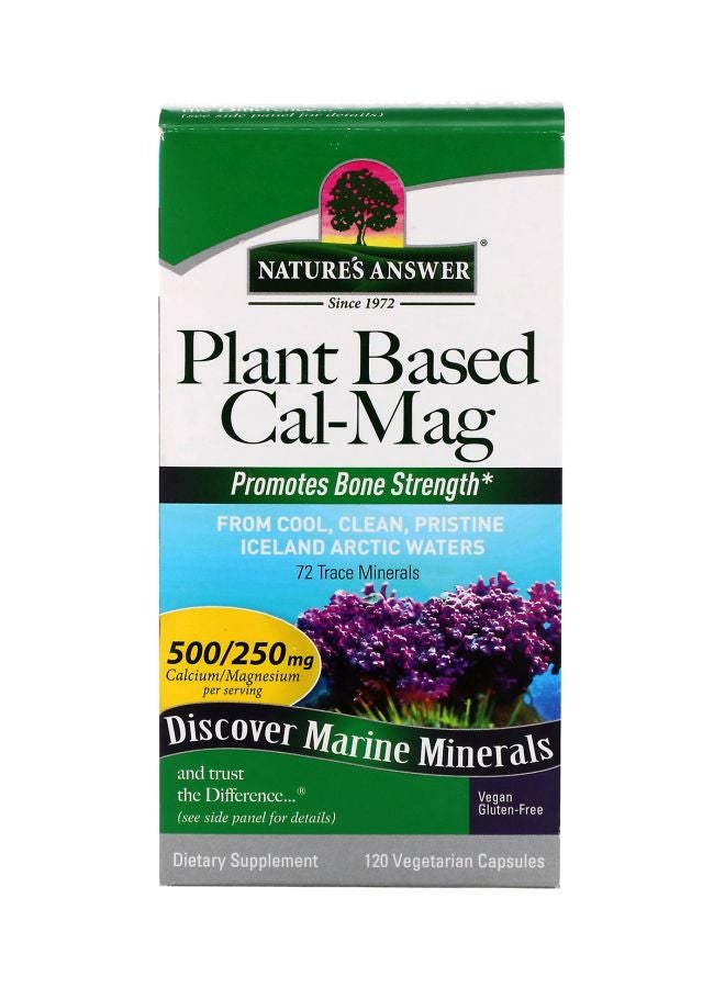 NATURE'S ANSWER Plant Based Cal-Mag - 120 Vegetarian Capsules 