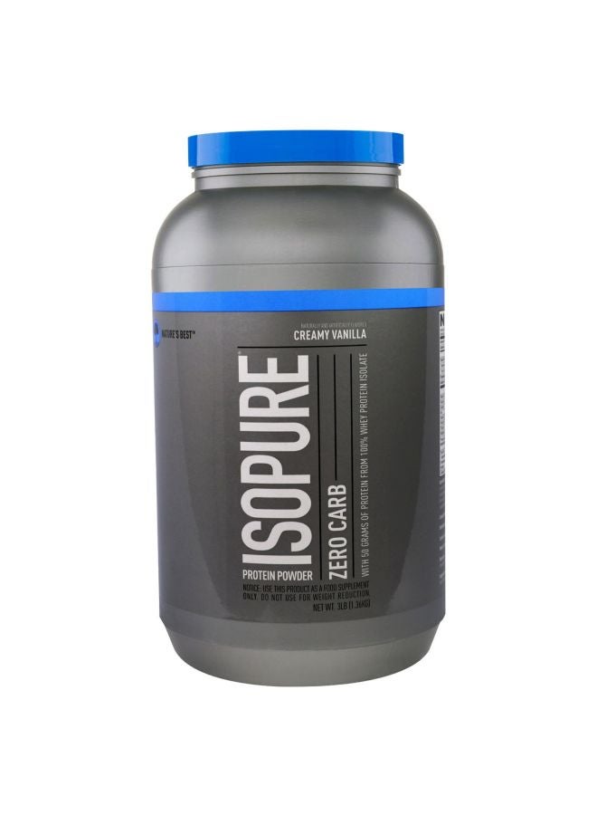 Nature's Best IsoPure Zero Carb Protein Powder - Creamy Vanilla -3Lb