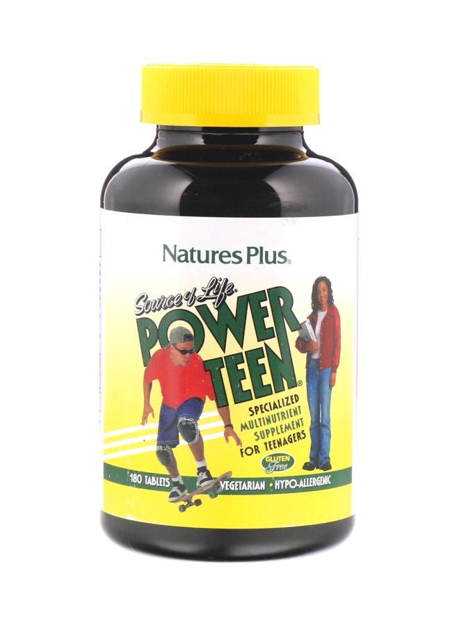 مكمل غذائي سورس أوف لايف باور تين يحتوي على 180 قرصاً