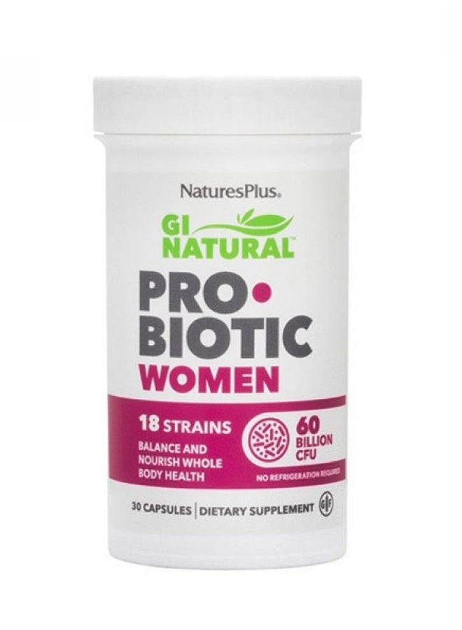ناتشرز بلاس مكمل غذائي جي آي ناتشورال بروبيوتيك 60 مليار CFU-30