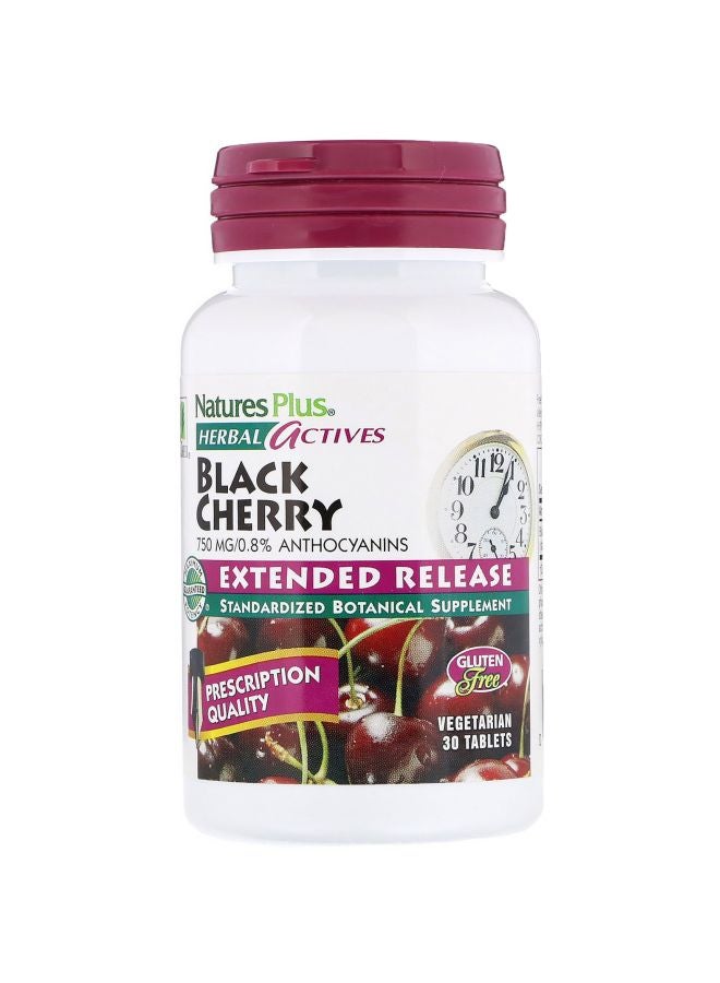 ناتشرز بلاس عبوة أقراص مكمل غذائي هيربال أكتيفز بنكهة الكرز الأسود بتركيز 750 مجم - 30 قرص نباتي