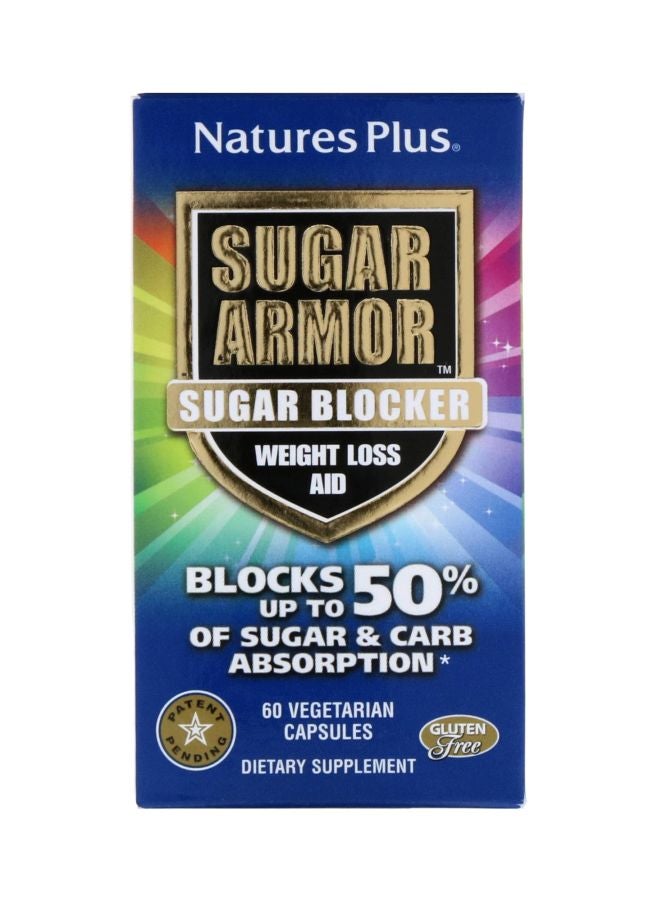 ناتشرز بلاس Sugar Armor Sugar Blocker Weight Loss Aid Dietary Supplement- 60 Vegetarian Capsules