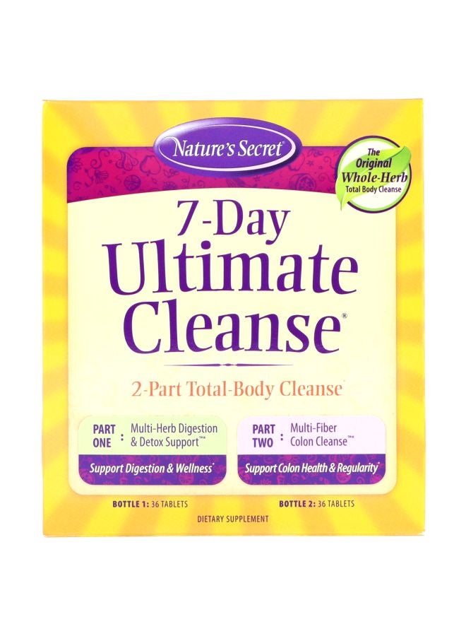 Nature's Secret Pack Of 2 7-Day Ultimate Cleanse - 72 Tablets  - Image 1