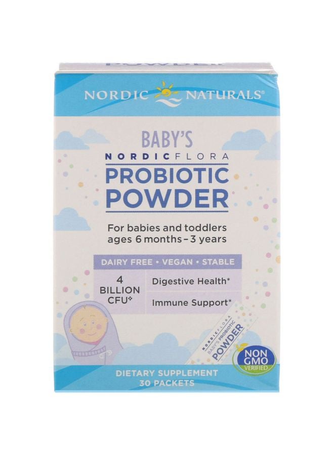 NORDIC NATURALS - Nordic Flora Probiotic Powder Dietary Supplement - 30 Packets - Image 1