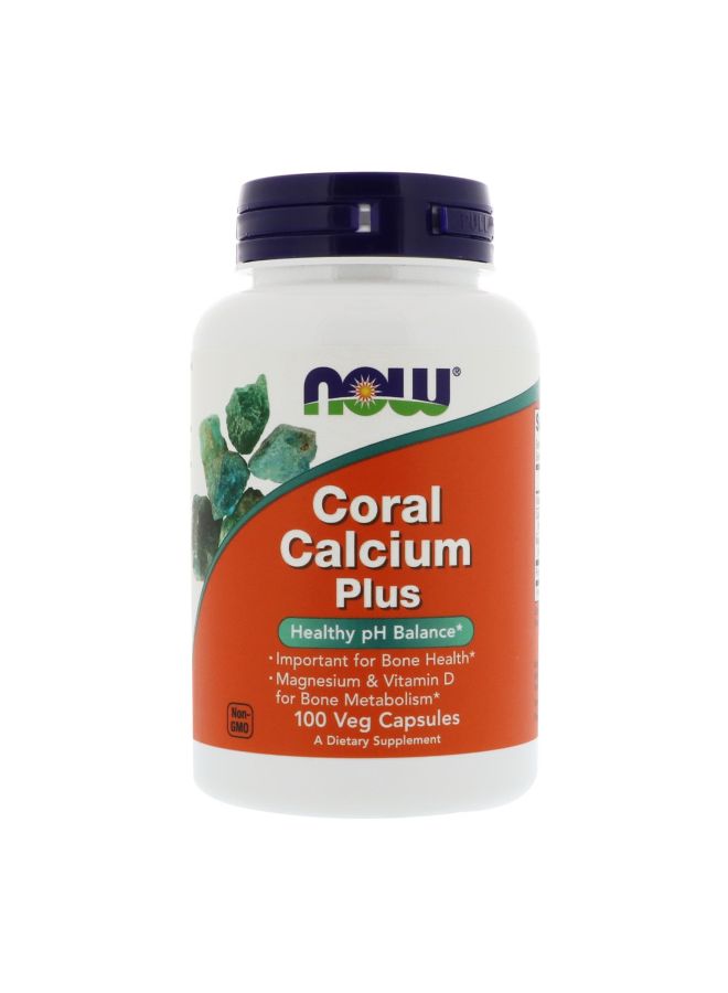 Now Foods Coral Calcium Plus Dietary Supplement 100 - Veg Capsules