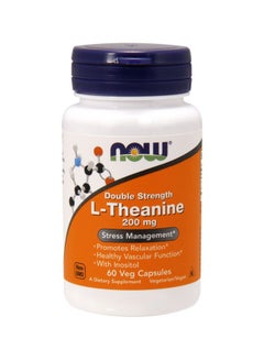 Double Strength L-Theanine 200 MG Dietary Supplement - 60 Capsules