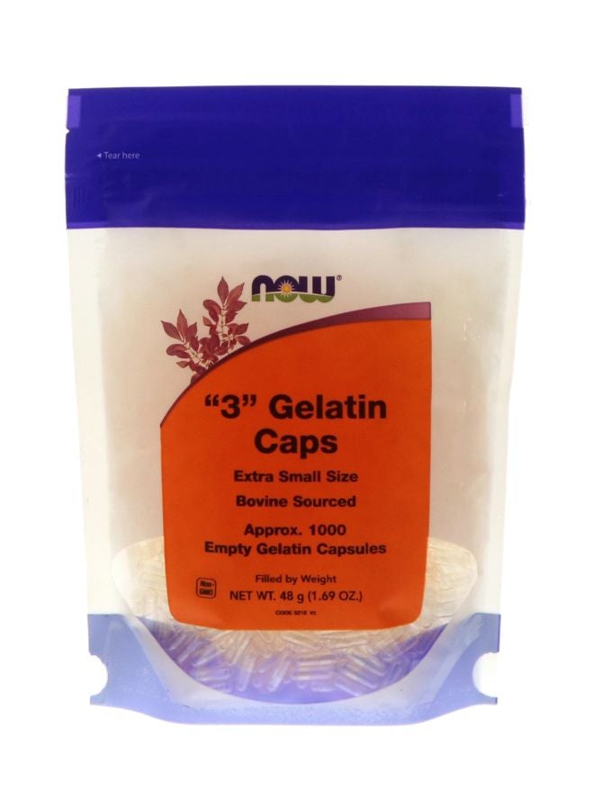Now Foods 1000-Piece "3" Gelatin Caps