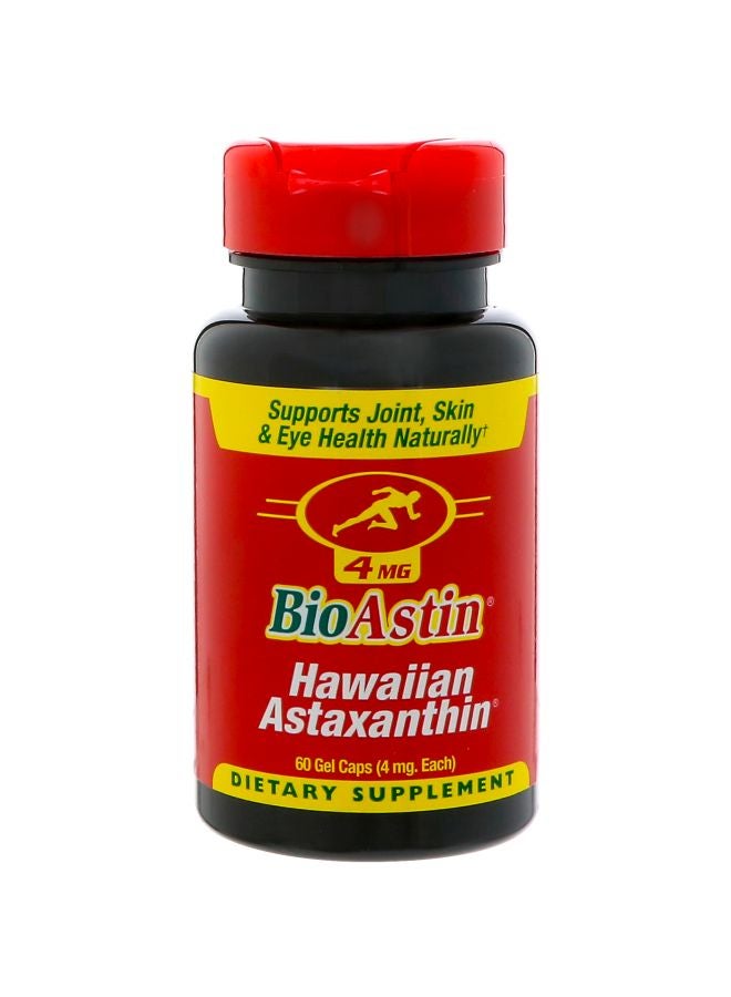 Nutrex Hawaii - BioAstin Hawaiian Astaxanthin 4 mg Dietary Supplement - 60 Gel Caps - Image 1