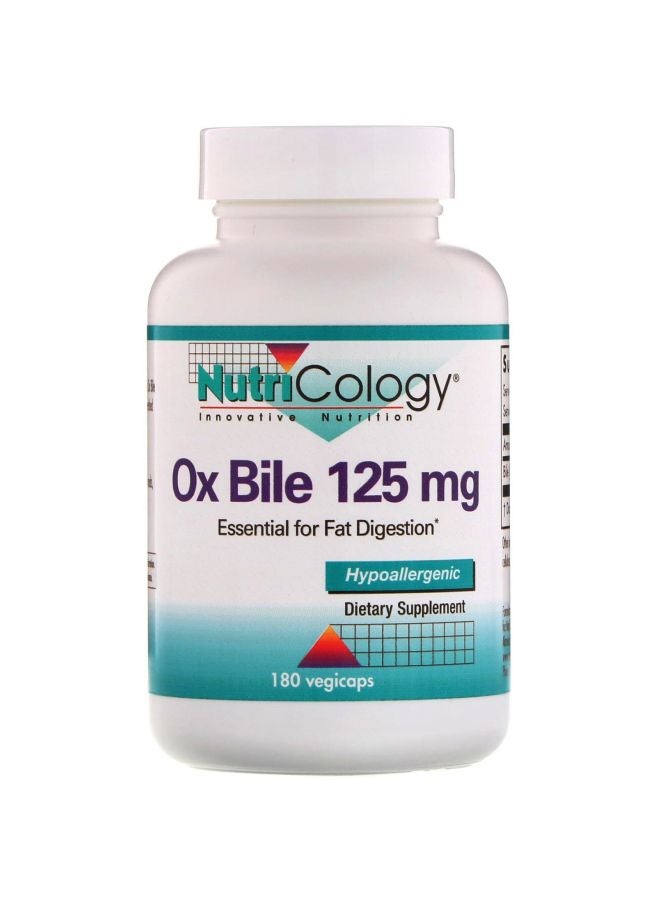 Nutricology Ox Bile Dietary Supplement 125mg - 180 Capsules