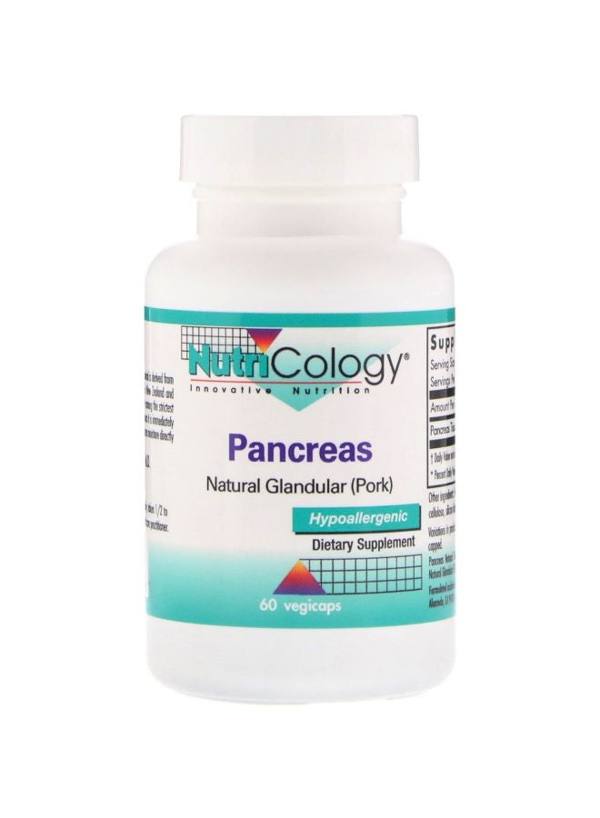 Nutricology Pancreas Hypoallergenic Dietary Supplement - 60 Vegicaps