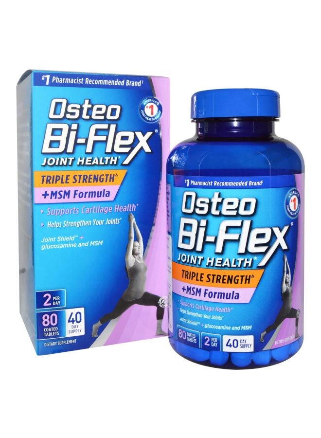 Osteo Bi-Flex - Joint Health Triple Strength Plus MSM Formula Dietary Supplement - 80 Tablets - Image 1