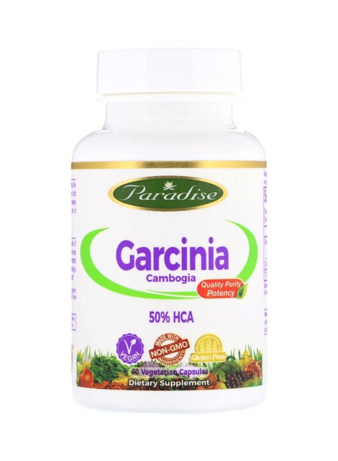 بارادايس هيربس مكمل غذائي جارسينيا كامبوجيا لتخفيف الوزن - 60 كبسولة نباتية .