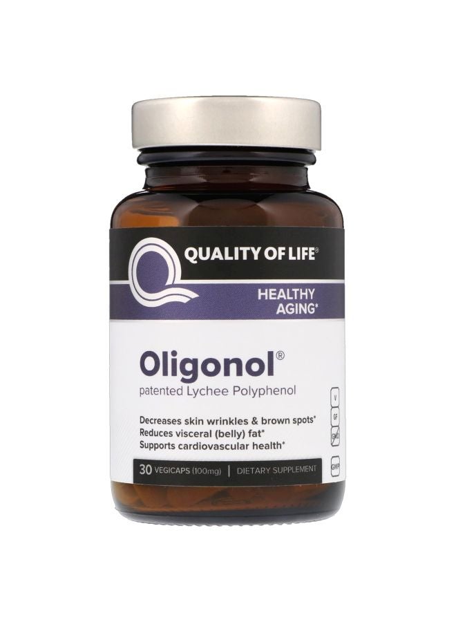 Quality of Life - Oligonol 100mg Dietary Supplement - 30 Vegi Capsules - Image 1