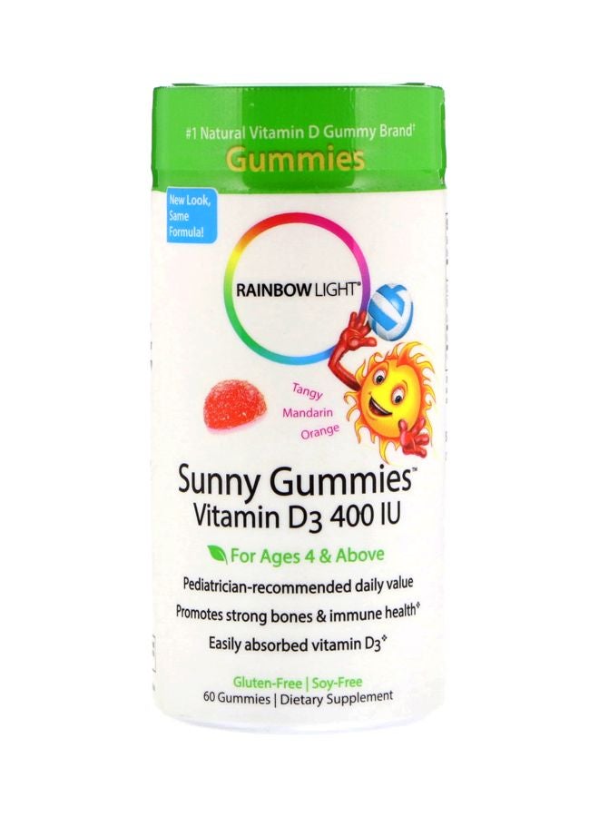 Mandarin Orange Vitamin D3 Dietary Supplement 400 IU - 60 Gummies