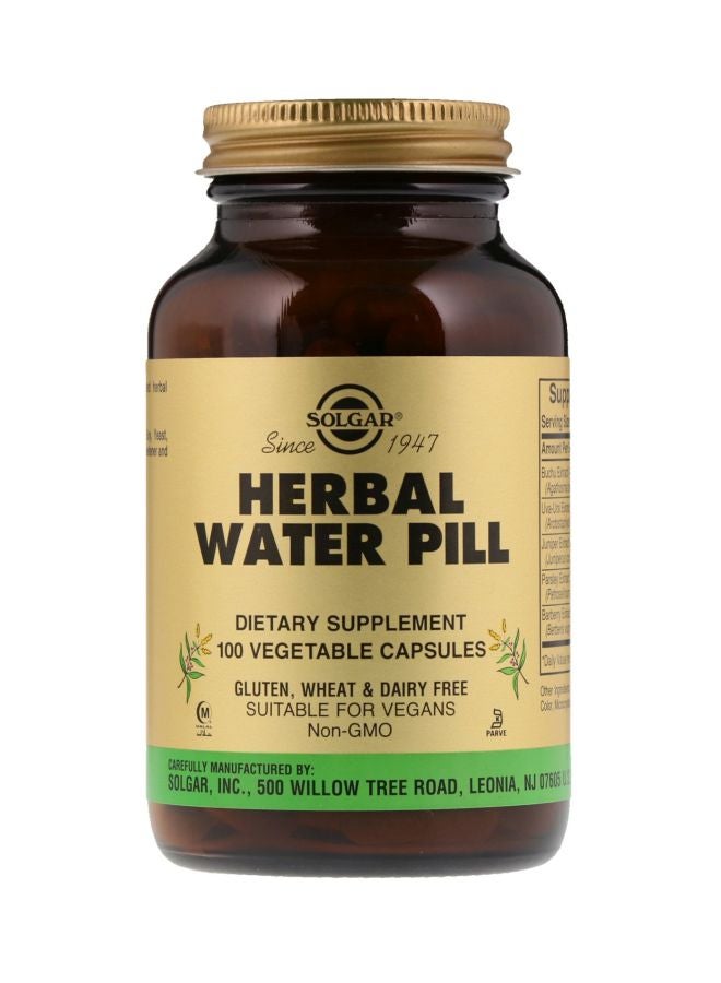Solgar Herbal Water Pill Dietary Supplement - 100 Vegetable Capsules