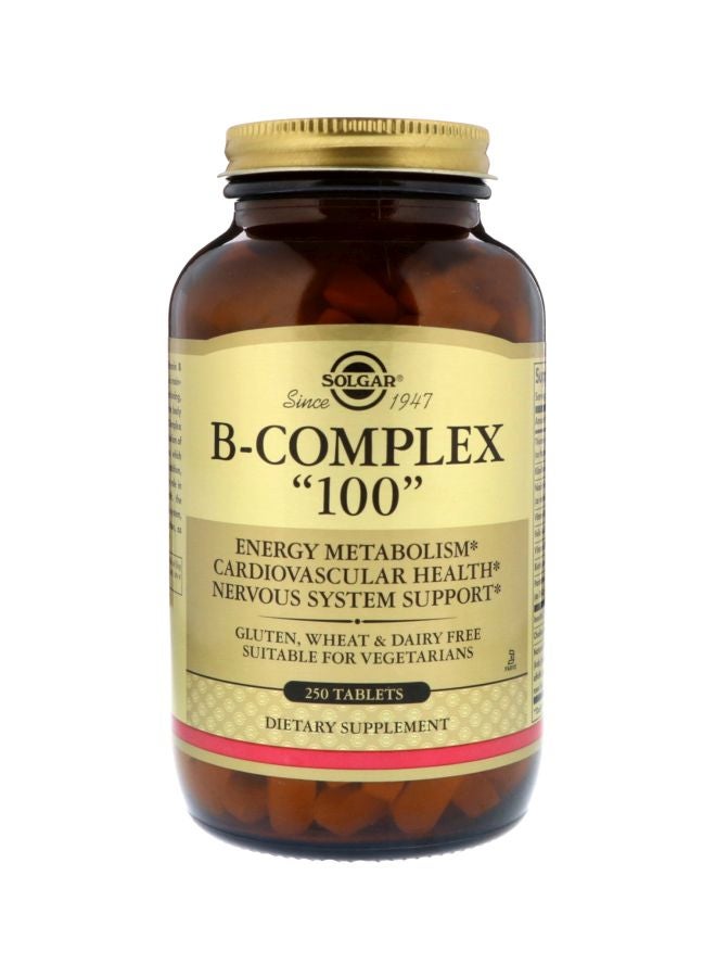 Solgar B-Complex "100" Dietary Supplement - 250 Tablets