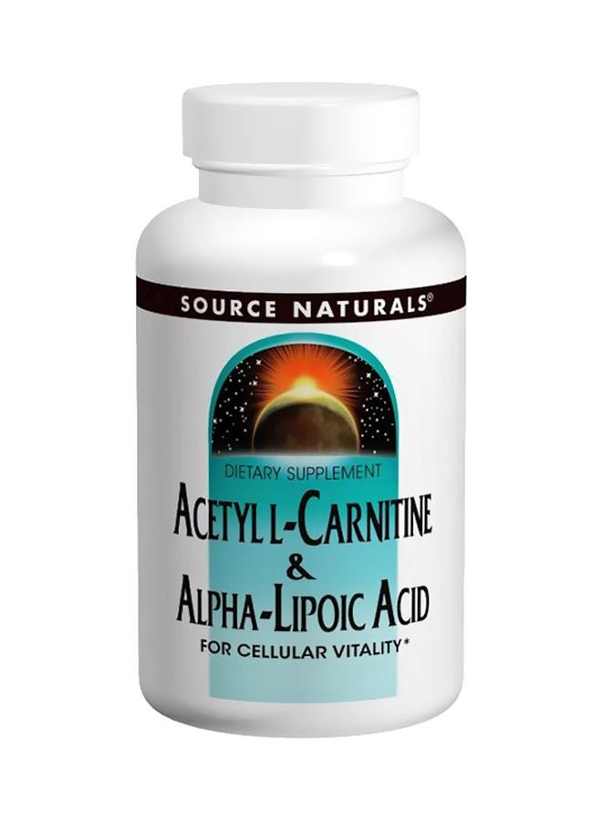 Acetyl L-Carnitine And Alpha Lipoic Acid Dietary Supplement 650 mg - 60 Tablets