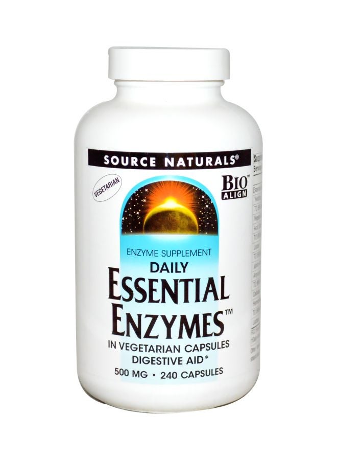Daily Essential 500mg Enzymes Supplement - 240 Capsules