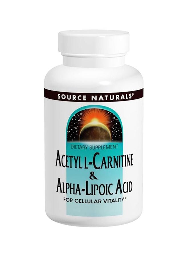 Acetyl L-Carnitine And Alpha-Lipoic Acid - 650 mg - 120 Tablets
