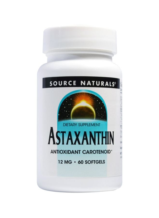 Astaxanthin Dietary Supplement 12mg - 60 Softgels
