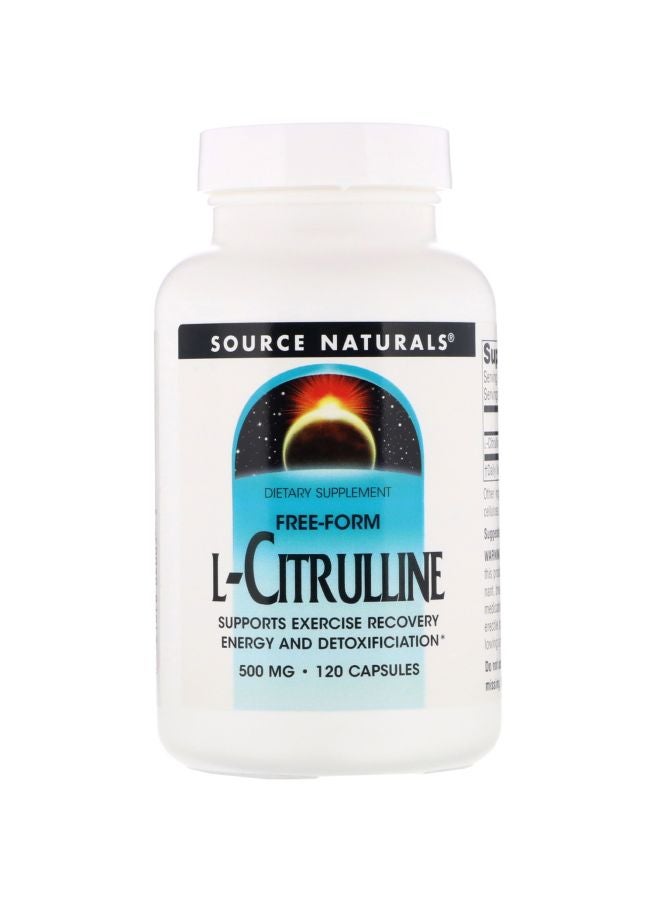 مكمل غذائي إل-سيترولين بتركيز 500 مغ - يحتوي 120 كبسولة من 5 قطع