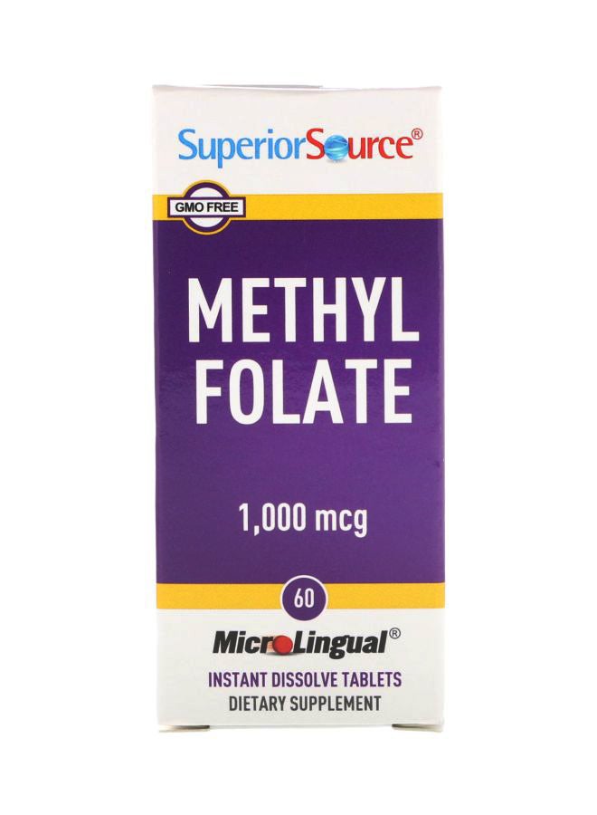 Superior Source Methyl Folate Dietary Supplement 1000 mcg - 60 Tablets 