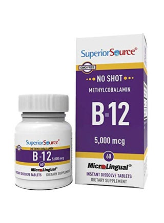 Methylcobalamin B12 5000 mcg - 60 MicroLingual Instant Dissolve Tablets - v1578580221/N33132176A_1