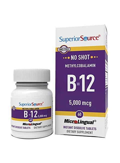 Methylcobalamin B12 5000 mcg - 60 MicroLingual Instant Dissolve Tablets