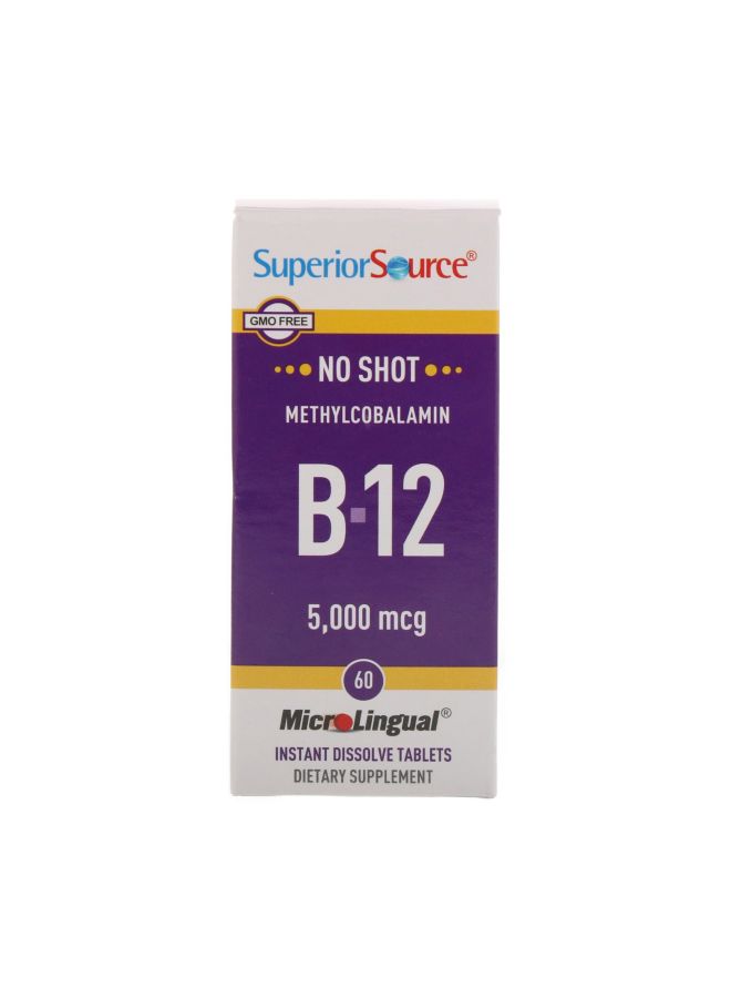 Superior Source Methylcobalamin B12 5000 mcg - 60 MicroLingual Instant Dissolve Tablets  - Image 2
