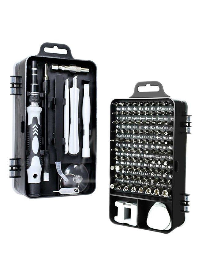Generic - 115-In-1 Magnetic Precision Screwdriver Set Black 15.7 x 5.2 x 9cm - Image 1