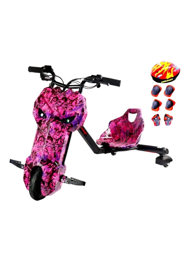 Cool Baby Drifting Electric Super Power Scooter 360 Degree Drift Car High Speed & Bluetooth & Adjustable 3 Wheel Toy Pink - Image 1