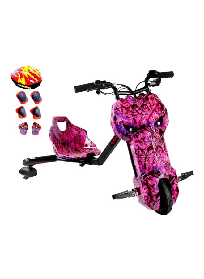 Cool Baby Drifting Electric Super Power Scooter 360 Degree Drift Car High Speed & Bluetooth & Adjustable 3 Wheel Toy Pink - Image 2