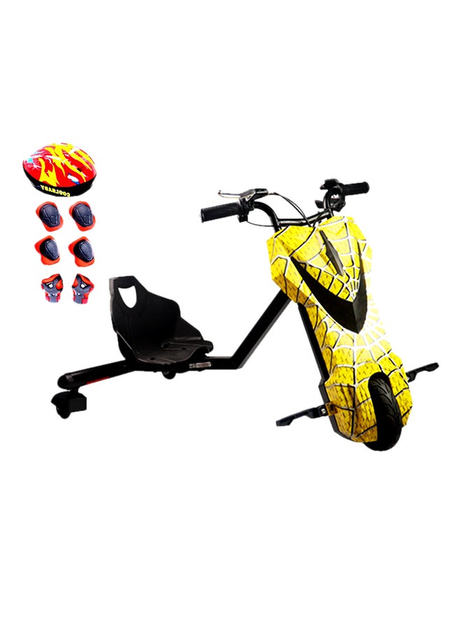 Cool Baby Drifting Electric Super Power Scooter 360 Degree Drift Car High Speed & Bluetooth & Adjustable 3 Wheel Toy Yellow - Image 2