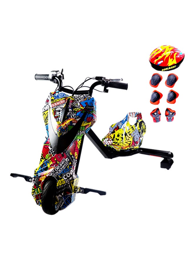 Cool Baby Drifting Electric Super Power Scooter 360 Degree Drift Car High Speed & Bluetooth & Adjustable 3 Wheel Toy Multicolour - Image 1