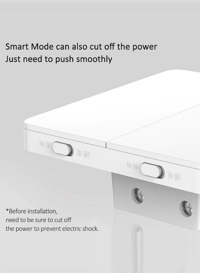 يلايت مفتاح ذكي لاسلكي مزود بزر مزدوج أبيض - Image 2