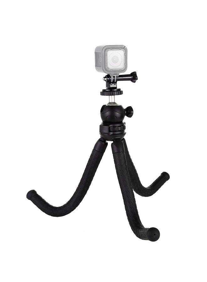 4-Piece Flexible Hose Sponge Octopus Tripod Set Black - Image 5