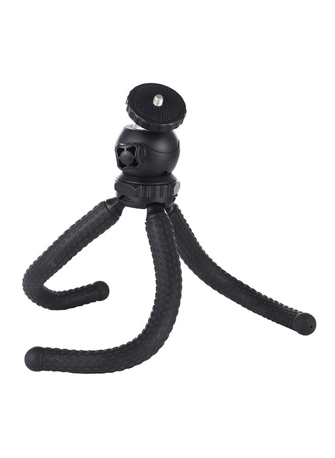 Generic Flexible Hose Sponge Octopus Tripod  With Ball Head Small Black  - Image 1
