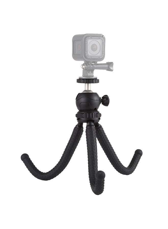 Generic Flexible Hose Sponge Octopus Tripod  With Ball Head Small Black  - Image 2