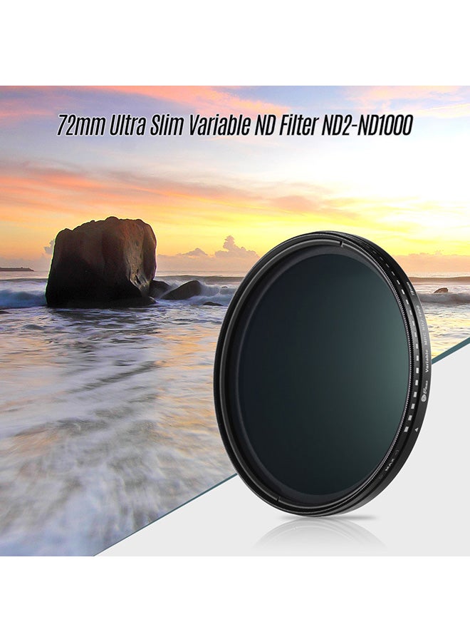 Fikaz 72mm Ultra Slim Variable ND Filter Black  - Image 2