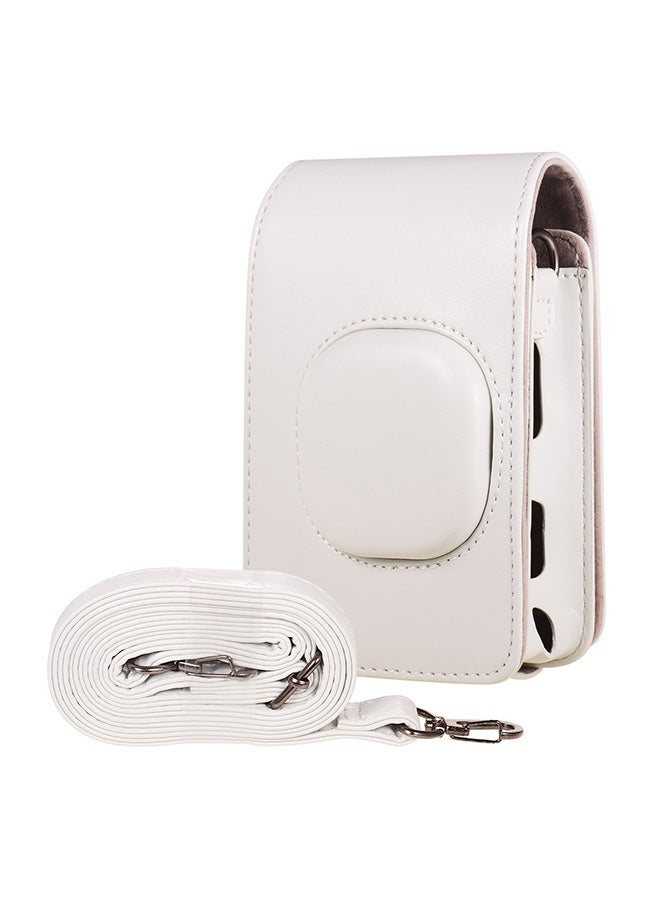 Generic Compact Size Instant Camera Bag With Shoulder Strap Smokey White  - Image 1