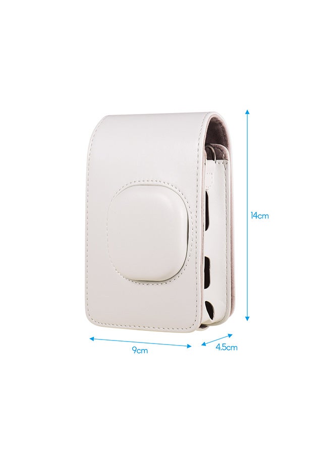 Generic Compact Size Instant Camera Bag With Shoulder Strap Smokey White  - Image 5