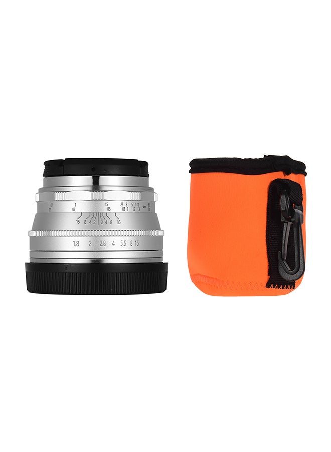 ANDOER 35mm F1.6 Manual Focus Lens 5.5x3.8cm Silver  - Image 3