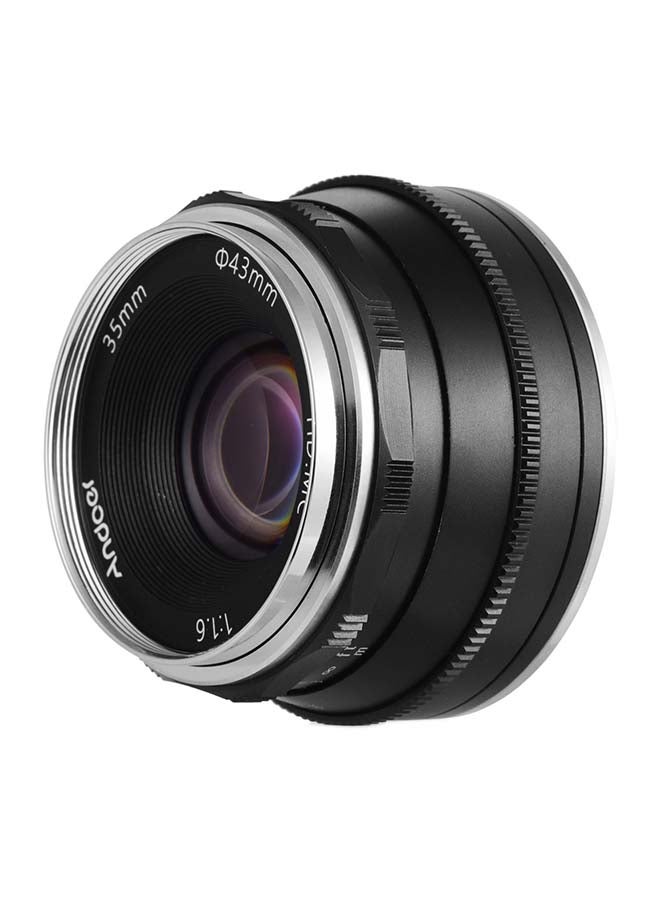 ANDOER 35mm F1.6 Manual Focus Lens 5.5x3.8cm Black  - Image 1
