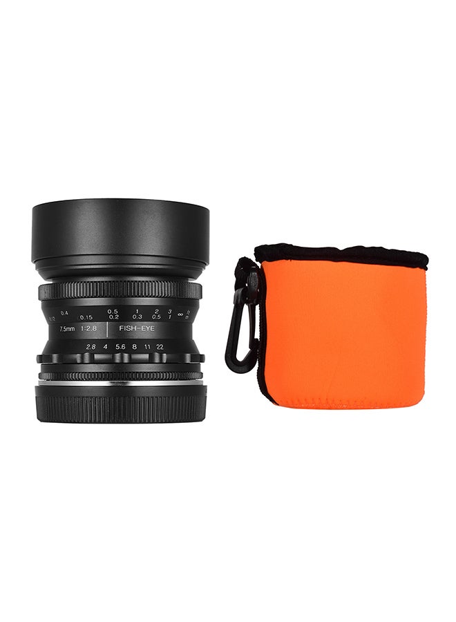 ANDOER 7.5mm Manual Focus Fisheye Lens 0.75cm Black  - Image 3