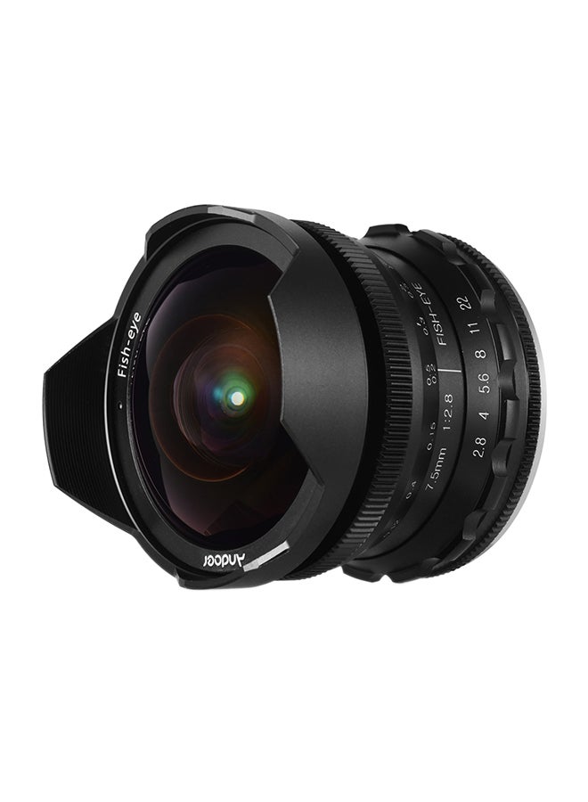 ANDOER 7.5mm Manual Focus Fisheye Lens 6.1x6cm Black  - Image 2