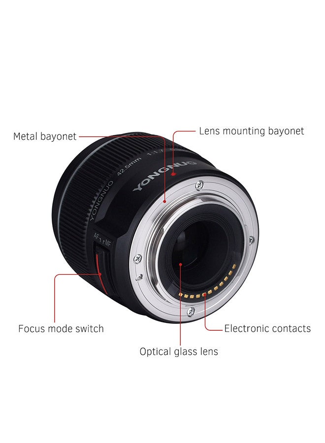 YONGNUO Large Aperture Auto And Manual Focus Lens Black  - Image 4