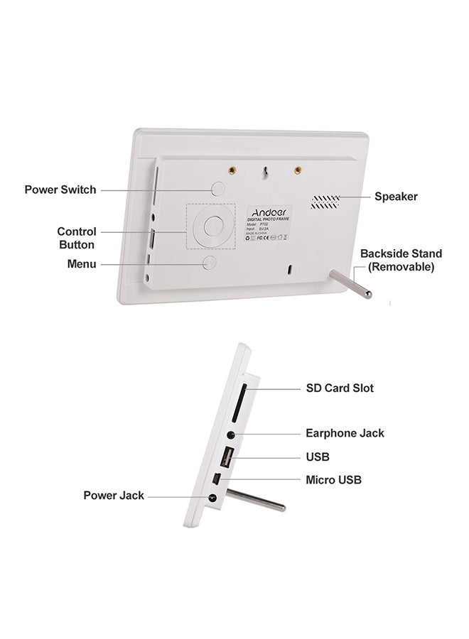 ANDOER HD Digital Photo Frame With Remote White  - Image 3